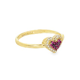 Anilllo Corazon Rojo